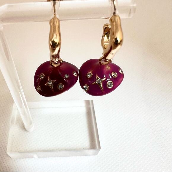 Mushroom Star Charm Dangle Fashion Earrings Jewelry New Gift Whimsical Cute - Picture 6 of 8